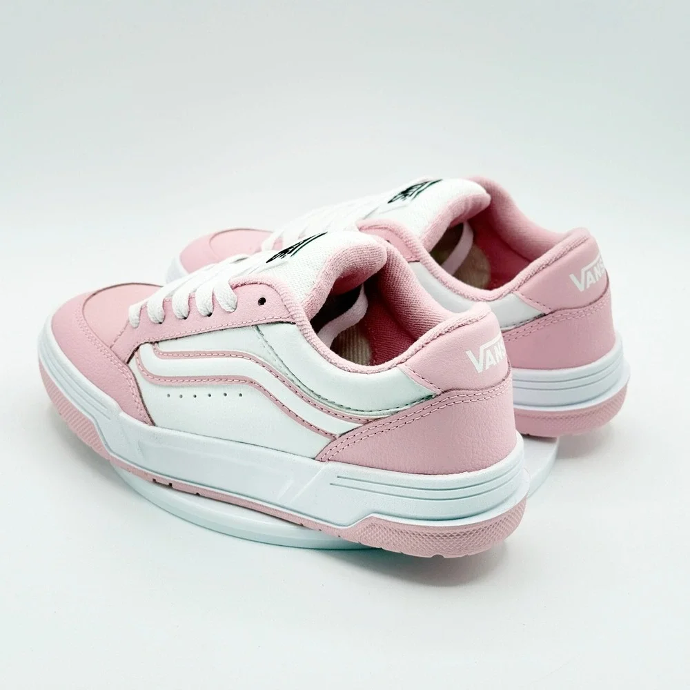 Vans Hylane Kids Size 4.5 Big Girls Pink/White NEW
